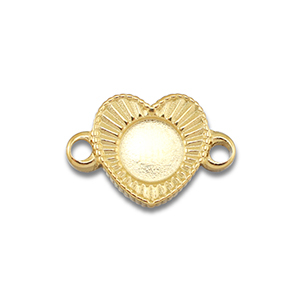 BY31&reg; Tussenstuk van Stainless steel Roestvrij staal (RVS) met setting voor SS20 flatback Gold