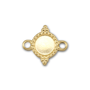 BY31&reg; Tussenstuk van Stainless steel Roestvrij staal (RVS) met setting voor SS20 flatback Gold