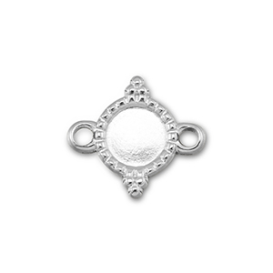 BY31&reg; Tussenstuk van Stainless steel Roestvrij staal (RVS) met setting voor SS20 flatback Silver