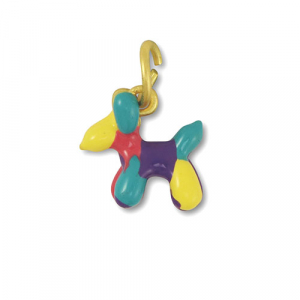 Metaal bedels balloon dog Multicolour-gold