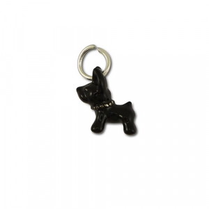 Metaal bedels dog Black-silver
