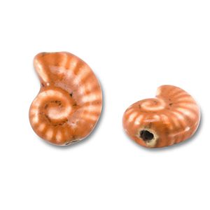 Keramiek kraal shell Orange