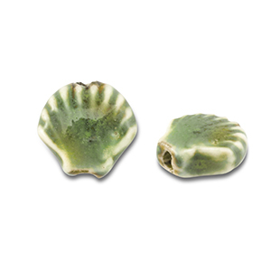 Keramiek kraal shell Light green