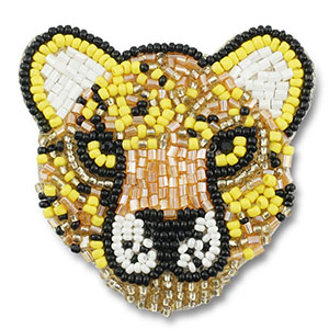 Broches leopard Yellow-black-white
