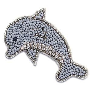 Broches dolphin Grey-silver