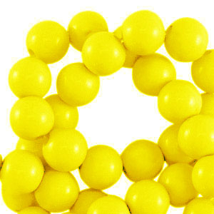 4 mm kralen van acryl shiny Yellow