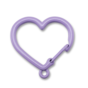 Gekleurde onderdelen voor sleutelhanger heart with loop Purple