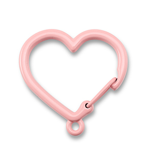 Gekleurde onderdelen voor sleutelhanger heart with loop Light pink