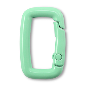 Gekleurde onderdelen voor sleutelhanger rectangle Mint green