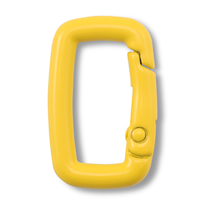 Gekleurde onderdelen voor sleutelhanger rectangle Yellow