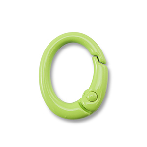 Gekleurde onderdelen voor sleutelhanger oval Green
