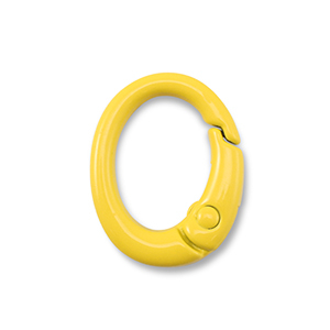 Gekleurde onderdelen voor sleutelhanger oval Yellow