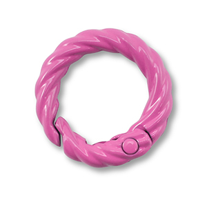 Gekleurde onderdelen voor sleutelhanger ring Magenta pink