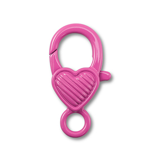 Gekleurde onderdelen voor karabijnslot heart Magenta pink