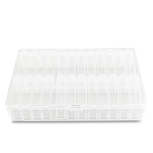 Sieraden display opbergbox 24 vaks Transparent