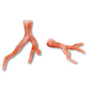 Hangers van acryl coral Brown-white marble