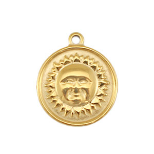 Bedels van Stainless steel Roestvrij staal (RVS) sun Goud