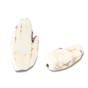 Keramiek kraal hand Off white