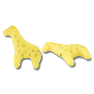 Keramiek kraal giraffe Yellow