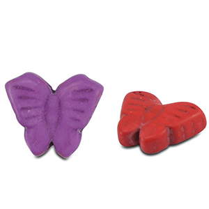 Keramiek kraal butterfly Multicolour