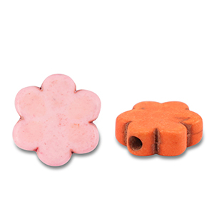 Keramiek kraal flower Multicolour