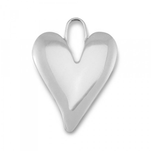 Hangers van Stainless steel Roestvrij staal (RVS) heart Silver