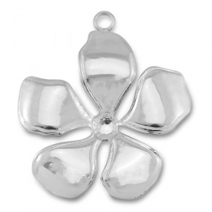 Hangers van Stainless steel Roestvrij staal (RVS) flower Silver