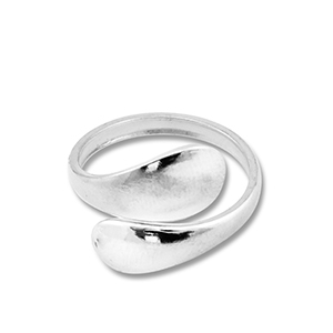 Ringen van Stainless steel Roestvrij staal (RVS) drop Silver