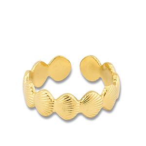 Ringen van Stainless steel Roestvrij staal (RVS) shell Gold