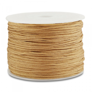 Macram&eacute; gevlochten draad 0,8mm Camel brown