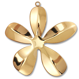 Hangers van Stainless steel Roestvrij staal (RVS) flower Gold