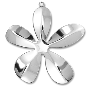 Hangers van Stainless steel Roestvrij staal (RVS) flower Silver