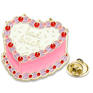 Pins cake "Bad bitch" White-pink-red-gold