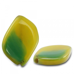 Kralen natuursteen agaat leaf Transparent green-brown