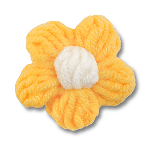 Flower gehaakt Yellow-off white