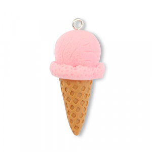 Hangers van resin ice lolly Pink-light brown
