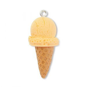 Hangers van resin ice lolly Yellow-light brown