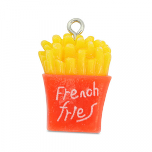 Hangers van resin fries Coral red-yellow