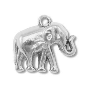 Bedels van Stainless steel Roestvrij staal (RVS) elephant Silver