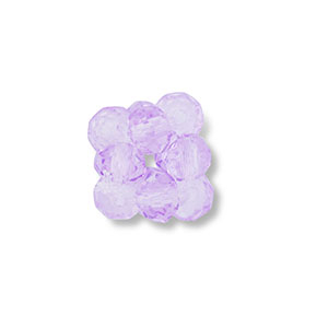 Hangers van facet flower Transparent lilac