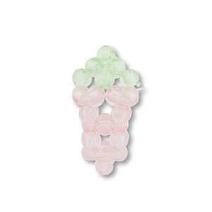 Acryl hangers grape Transparent light pink-transparent light green