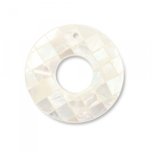 Schelp hanger donut White (natuurlijke kleur schelp)