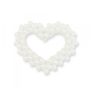 Statement hanger pearl heart White