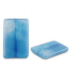 Kralen natuursteen agaat rectangle Transparent blue