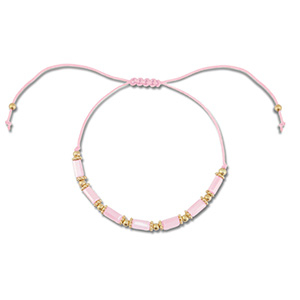 Musthave armbanden mixed beads Light pink-gold