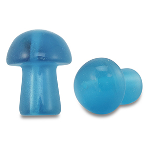 Kralen van natuursteen glas mushroom Blue