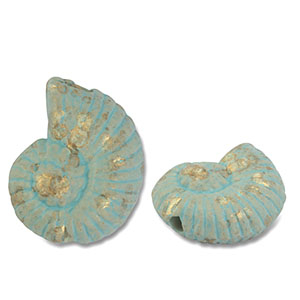 Grieks keramiek DQ shell Turquoise-gold