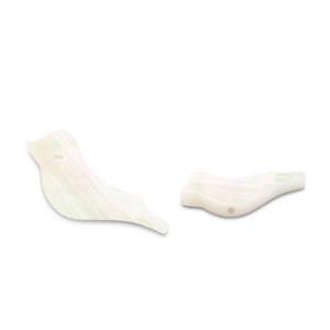 Schelp kralen bird White (natuurlijke kleur schelp)