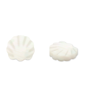 Schelp kralen scallop White (natuurlijke kleur schelp)