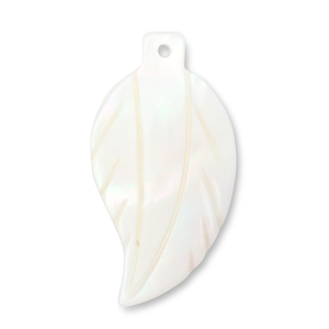 Schelp hanger leaf White (natuurlijke kleur schelp)